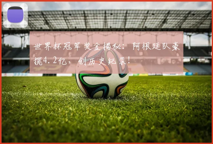 世界杯冠军奖金揭秘：阿根廷队豪揽4.2亿，创历史纪录！